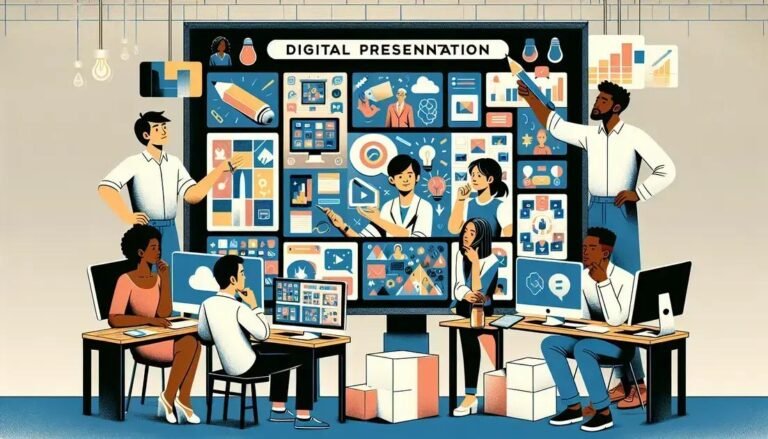Apresentação digital de molduras com combinações de acabamentos, referências visuais e apoio ao orçamento consultivo